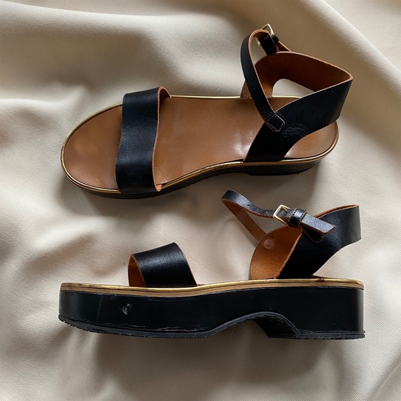 Marni Black Leather Platform Sandals, size 41 - Picture 1 of 7